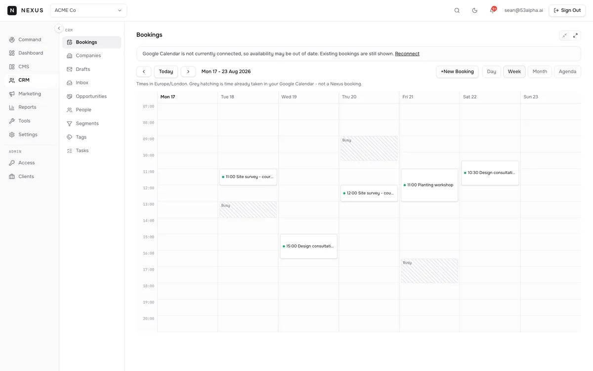Your calendar stays the truth